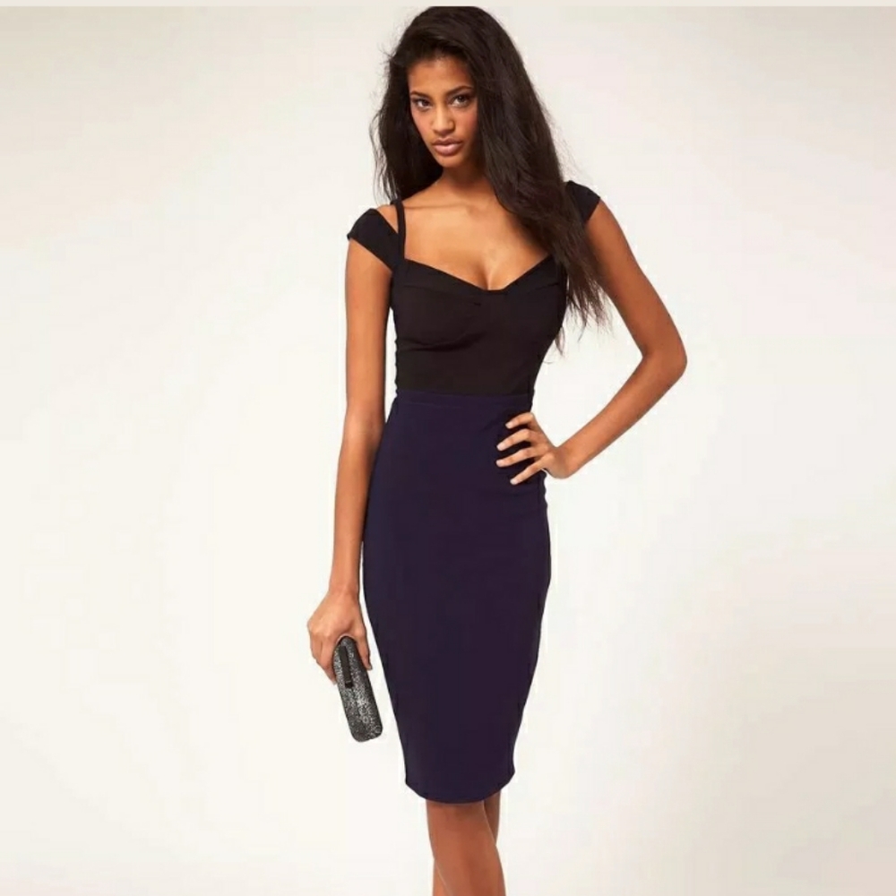 Asos Sweetheart Neck Bandage Dress